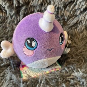 4/$20 Squeezamal Narwhal Plush Mini